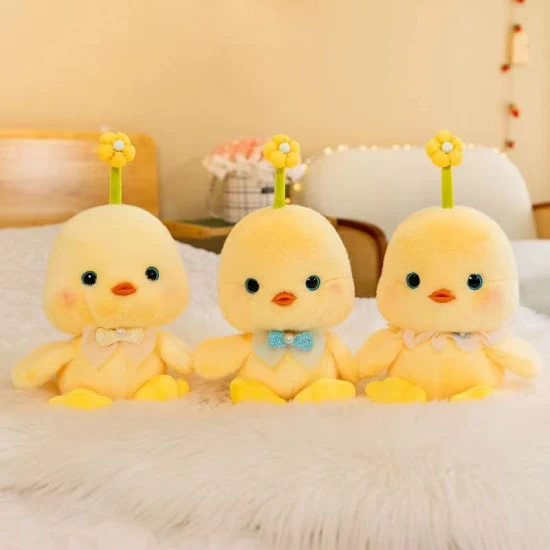 Mignonne petite poupée de poulet jaune super mignon jouet pour enfants poupée d'oreiller avec cadeau à la main saisir la poupée de chiffon cadeau d'anniversaire pour enfants