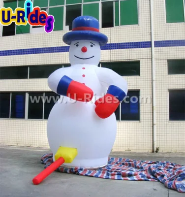 Dessin animé gonflable de bonhomme de neige de décoration de Noël pour la publicité