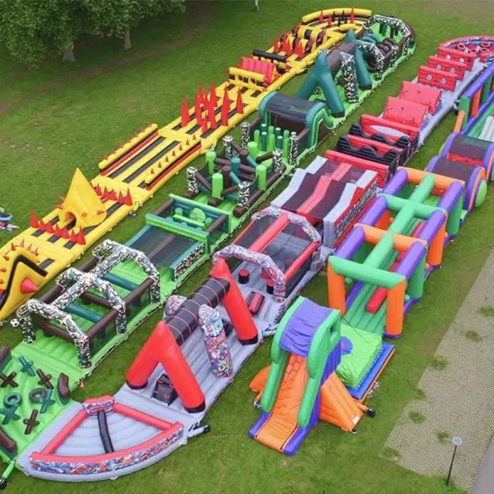Parcours d'obstacles gonflable drôle populaire de haute qualité pour adultes et enfants