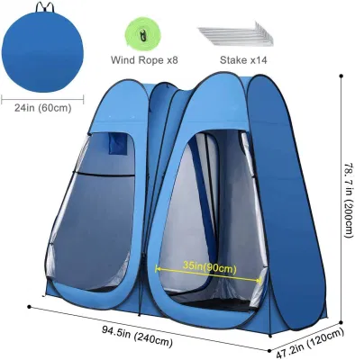 Tente Pop-up, excellent accessoire de camping-car, tente de douche extérieure Portable comme la salle de bain à la maison ou la tente d'intimité pour s'habiller