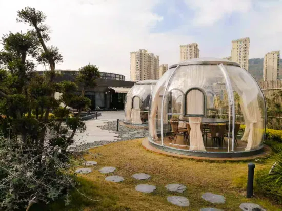 Tente extérieure de luxe de PC de restaurant de maison de dôme transparent de bulle de PC de Glamping